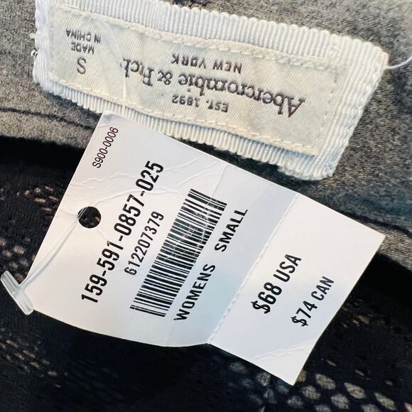 NEW! Abercrombie & Fitch Lace Print Bodycon Dress Short Sleeve Scoop Neck - S - Picture 5 of 5